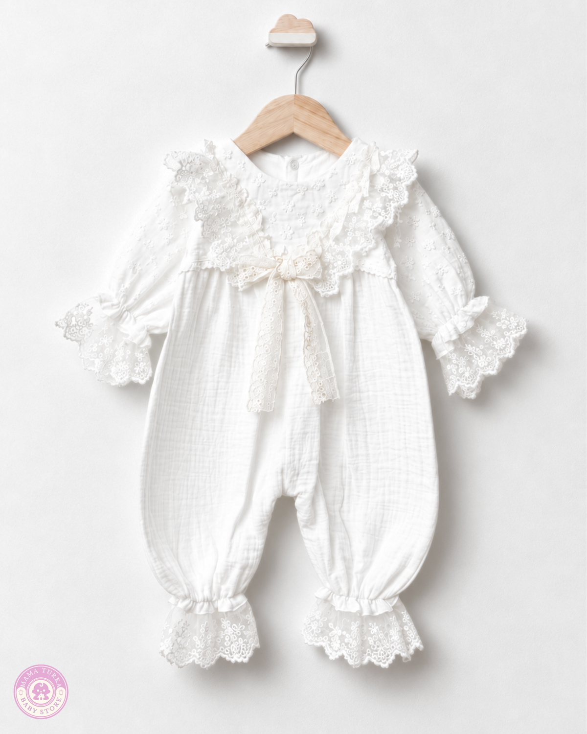 Newborn Baby Girl Lace Jumpsuit Gift Set with Blanket