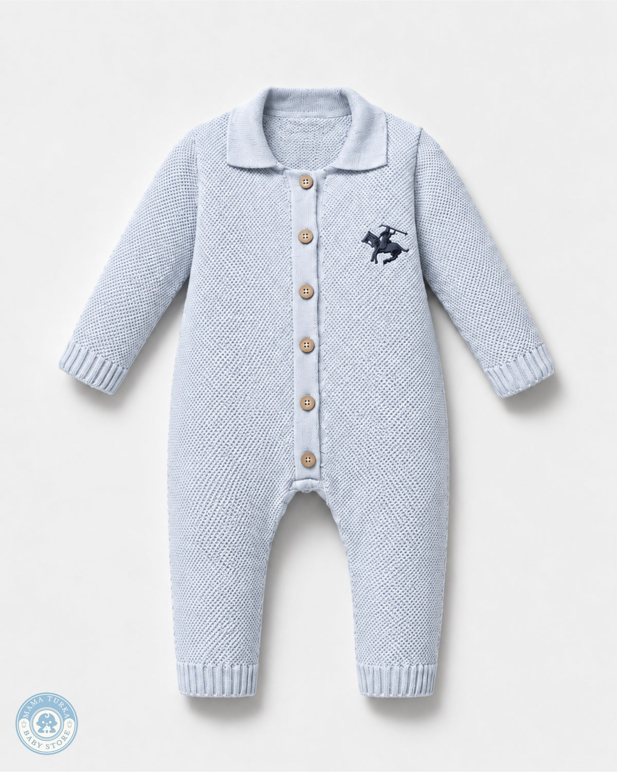 5-Piece Knitted Newborn Baby Set with Blanket – Equestrian Collection