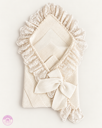 Amélie Newborn Cotton Knit Lace Set 5 piece