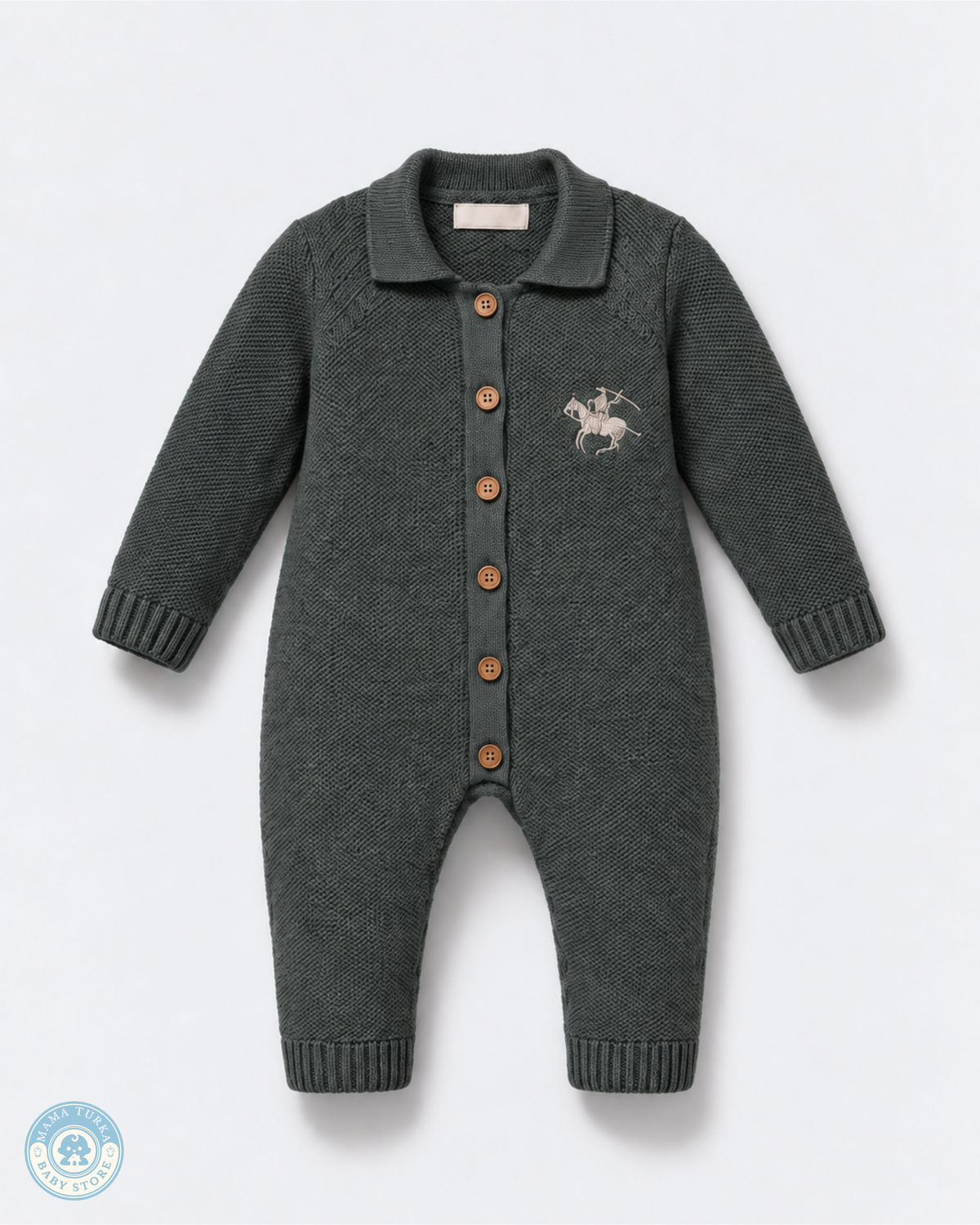 5-Piece Knitted Newborn Baby Set with Blanket – Equestrian Collection