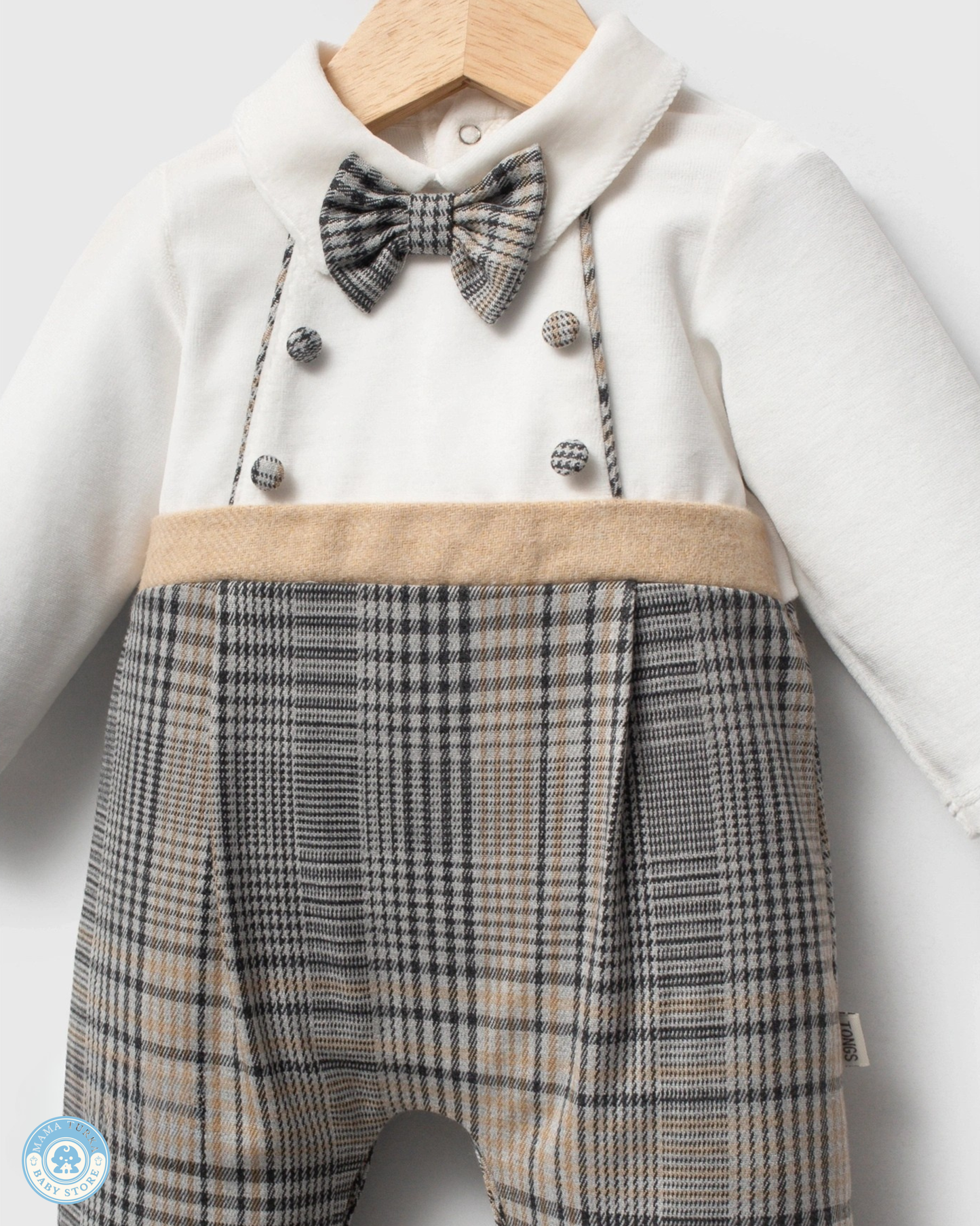 Heritage Gentleman Plaid Baby Jumpsuit