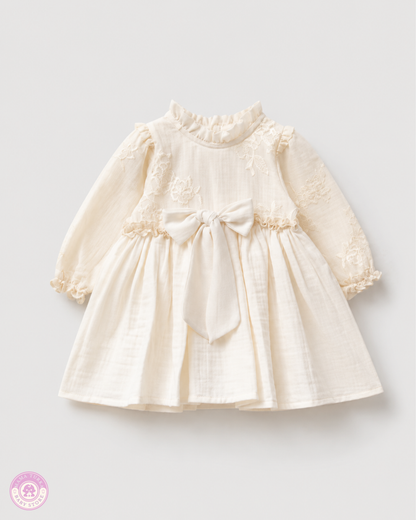 Luxury Baby Girl Dress & Embroidered Blanket Gift Set
