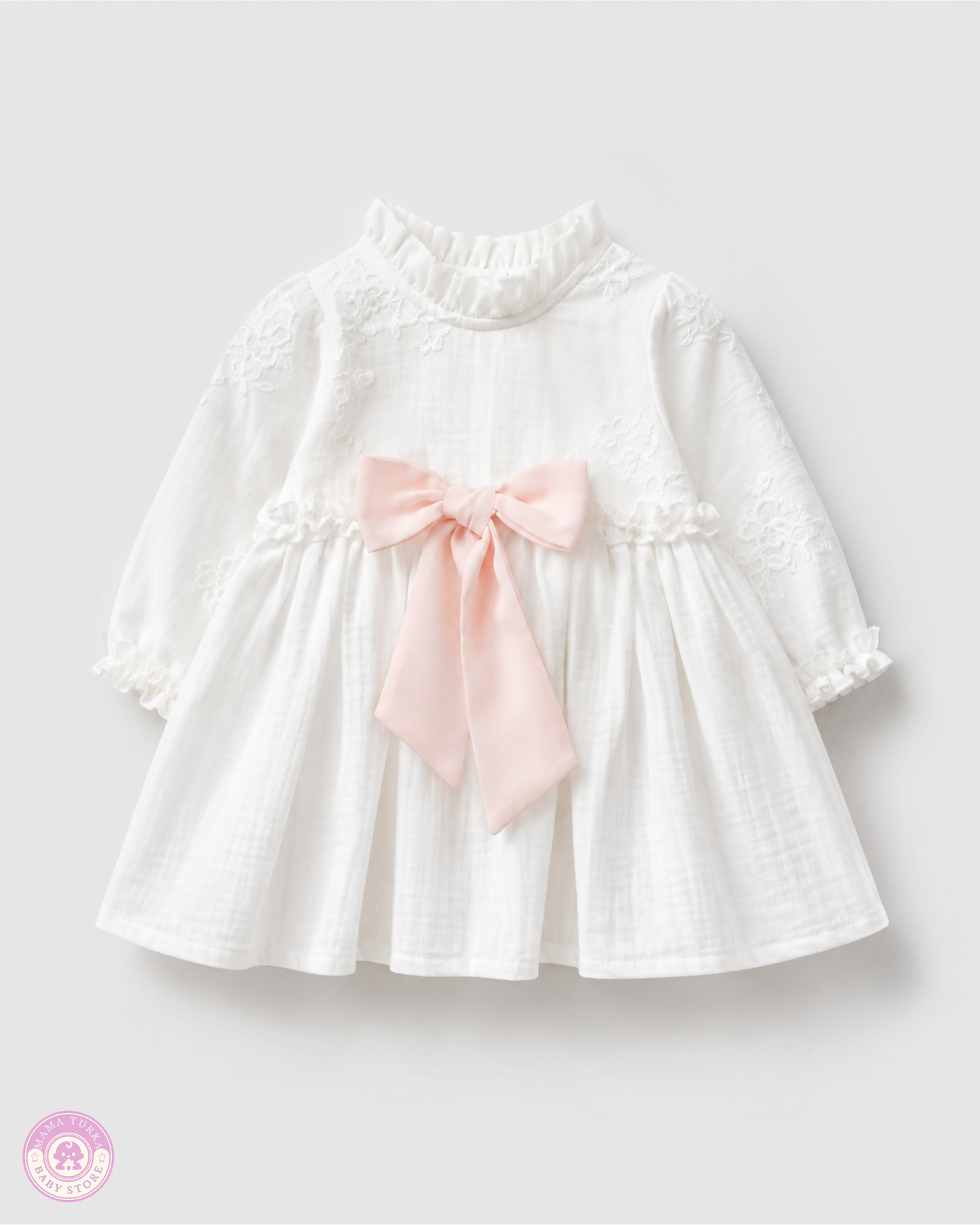 Luxury Baby Girl Dress & Embroidered Blanket Gift Set