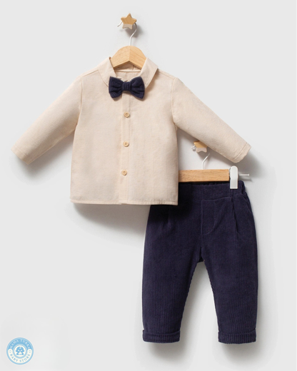 Baby Boy 3-Piece Corduroy Suit with Blazer & Bow Tie