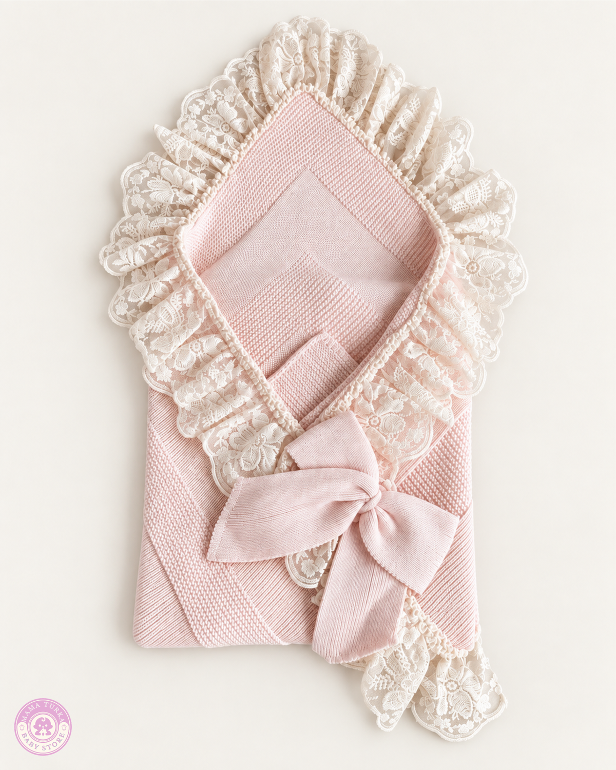 Amélie Newborn Cotton Knit Lace Set 5 piece