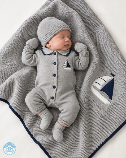Newborn Baby 10-Piece Cotton Layette Set with Blanket