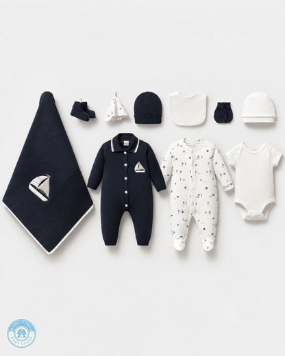 Newborn Baby 10-Piece Cotton Layette Set with Blanket