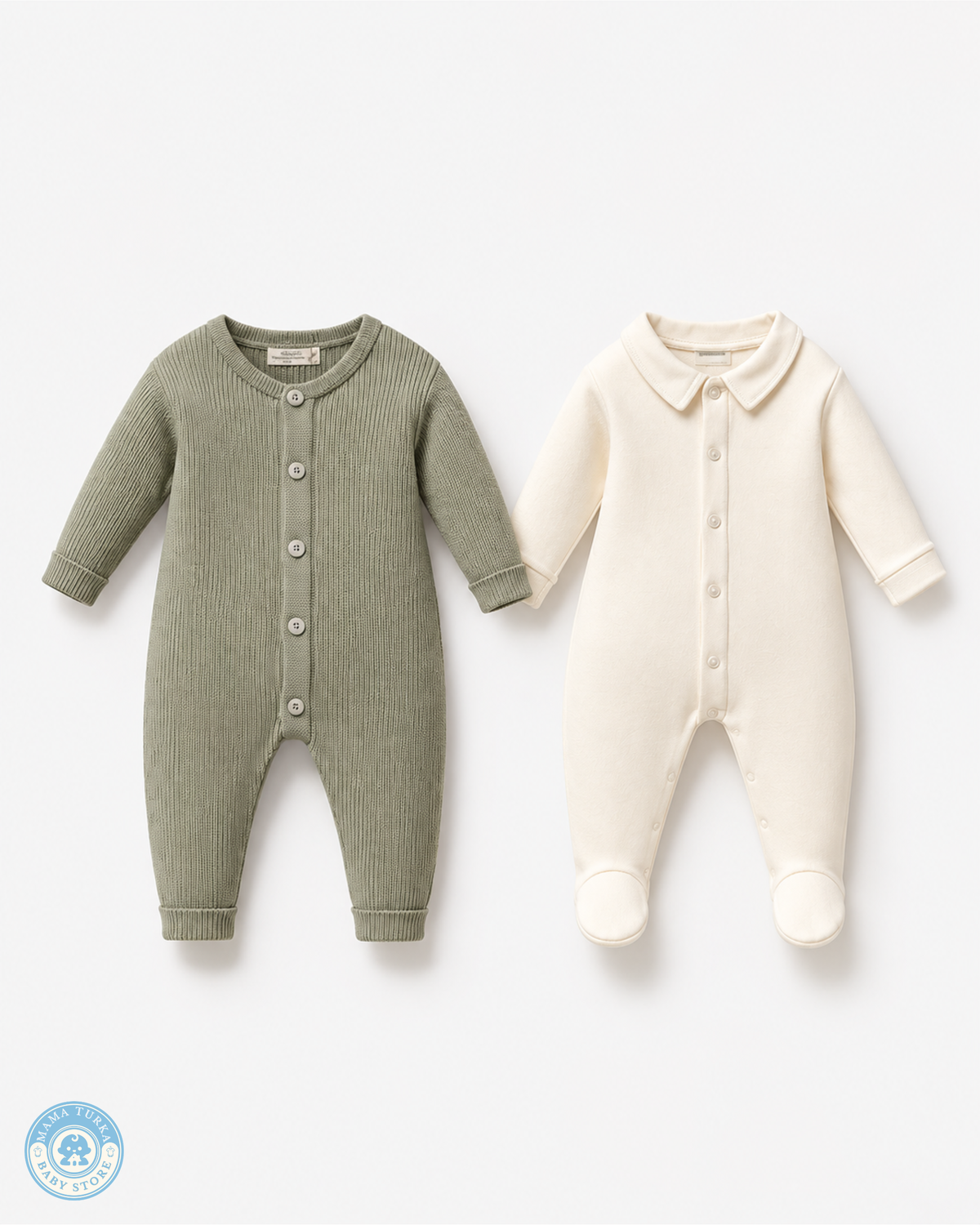 Newborn Baby Cotton & Muslin Layette Set with Lemon Floral Swaddle