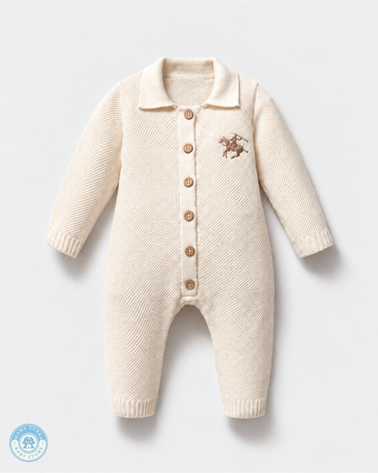 5-Piece Knitted Newborn Baby Set with Blanket – Equestrian Collection