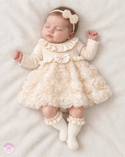 Rose Princess Newborn Baby Girl Dress & Blanket Set