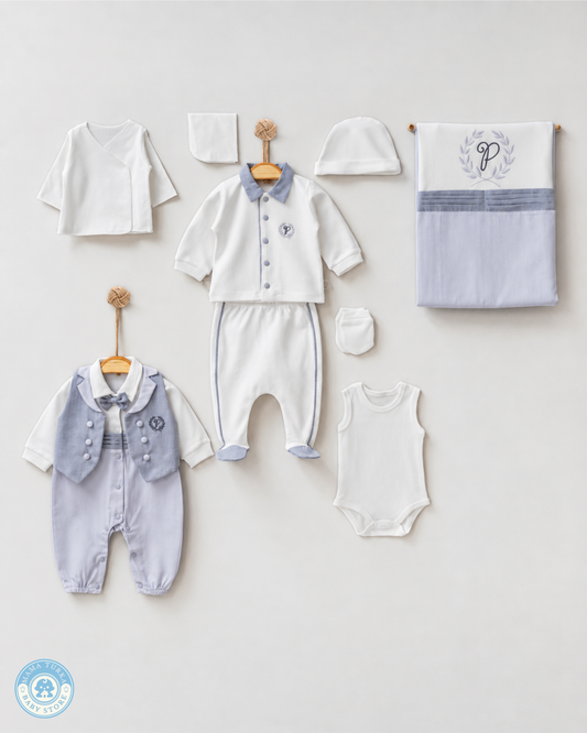 Elegant Gentleman Newborn Baby Boy Set