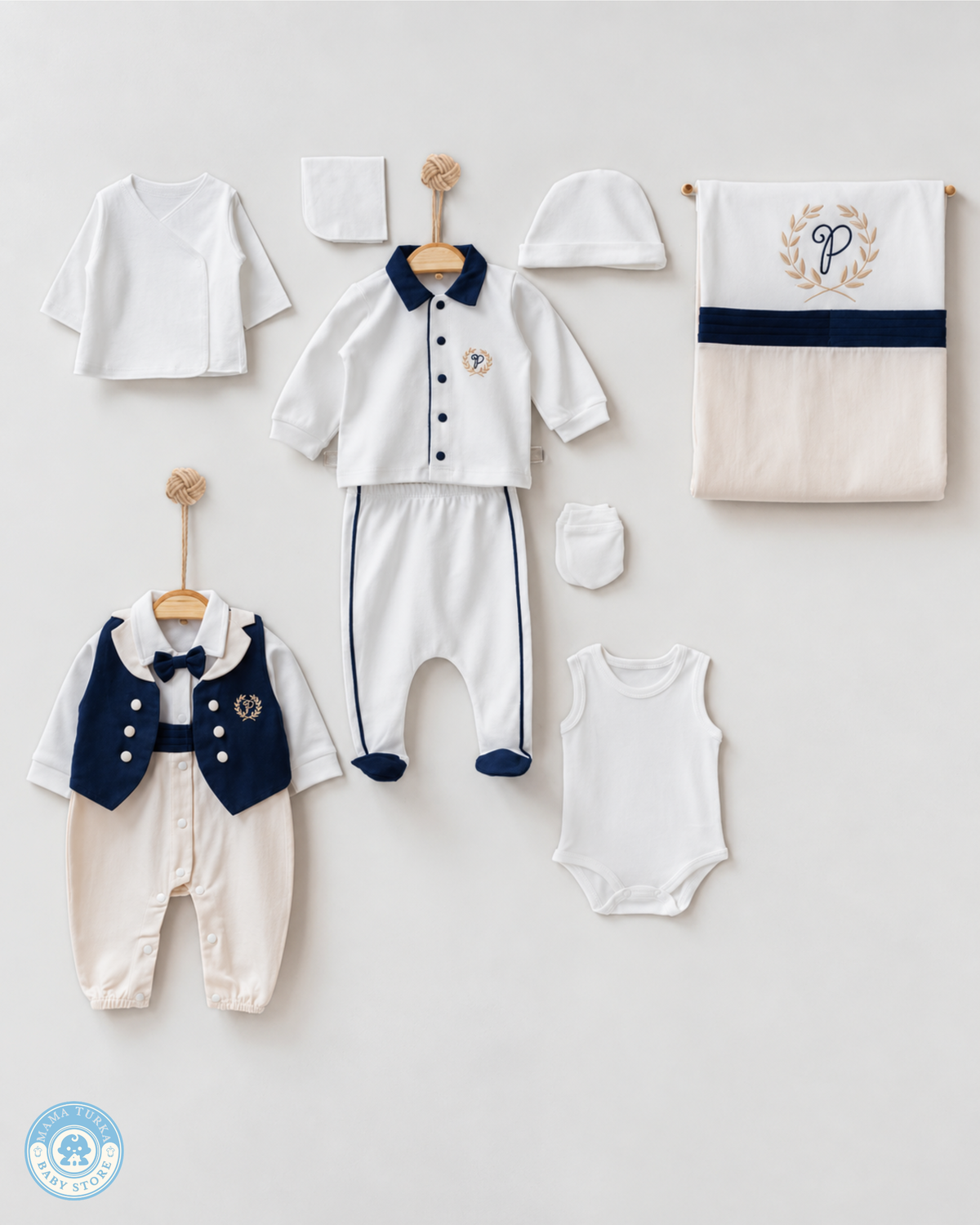 Elegant Gentleman Newborn Baby Boy Set