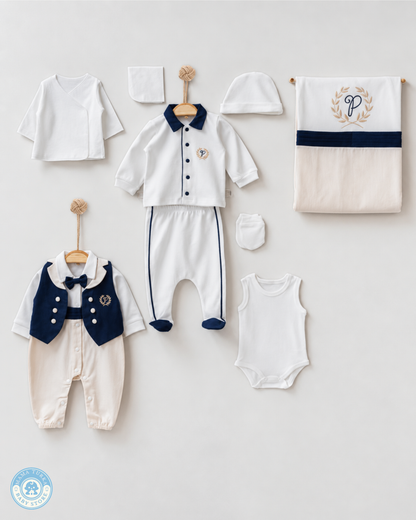 Elegant Gentleman Newborn Baby Boy Set